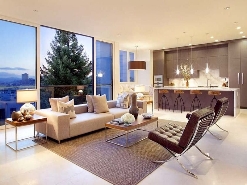 زیباترین دکوراسیون مدرن پذیرایی