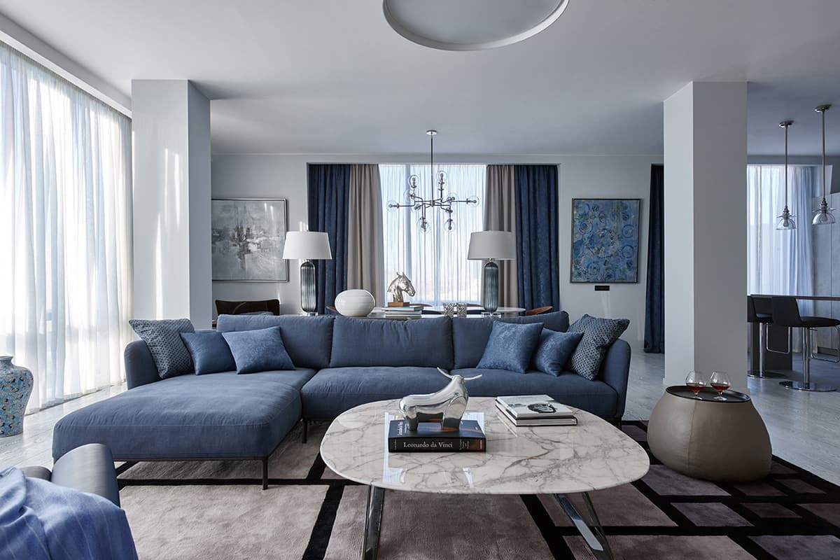 دکوراسیون آبی آسمانی