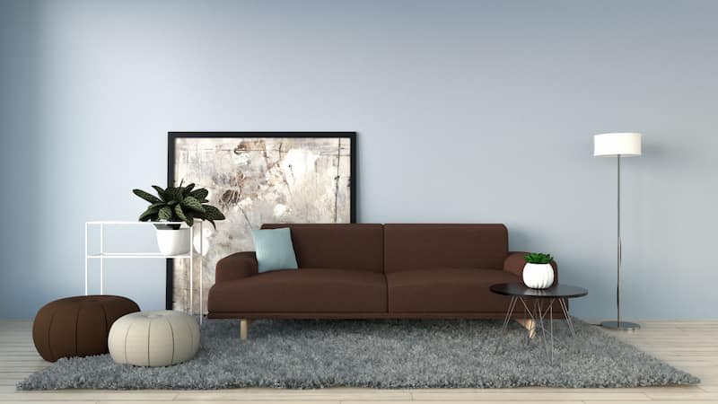کاغذ دیواری ست با مبلمان قهوه ای