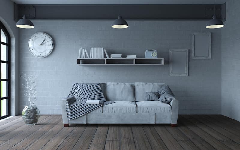 کاغذ دیواری ست با مبل طوسی
