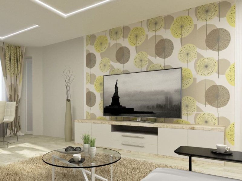کاغذ دیواری مدرن با اشکال هندسی