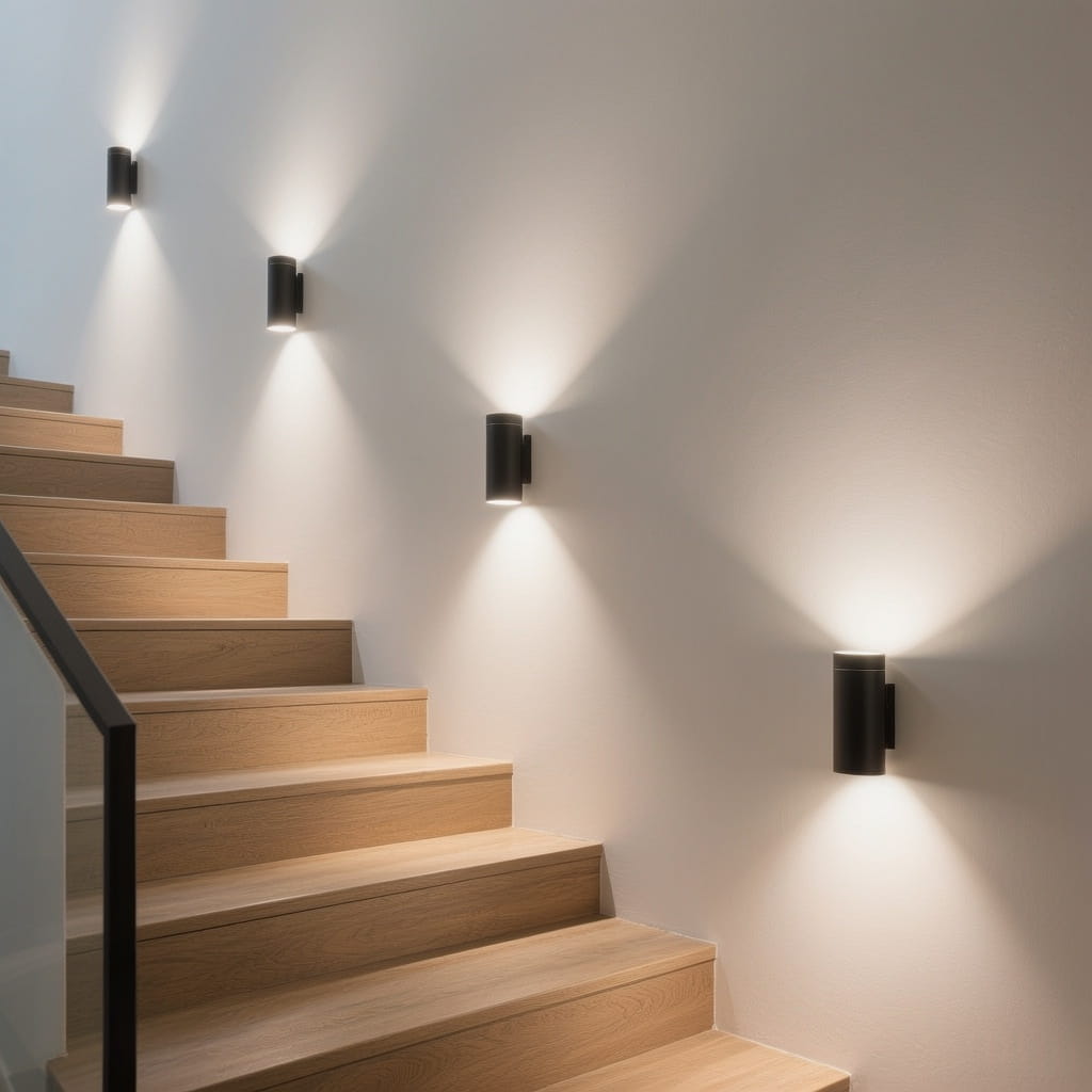 انواع چراغ برای ایجاد نورپردازی غیر متمرکز در راه پله