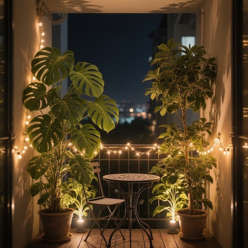 شب های روشن با نورپردازی مناسب در تراس