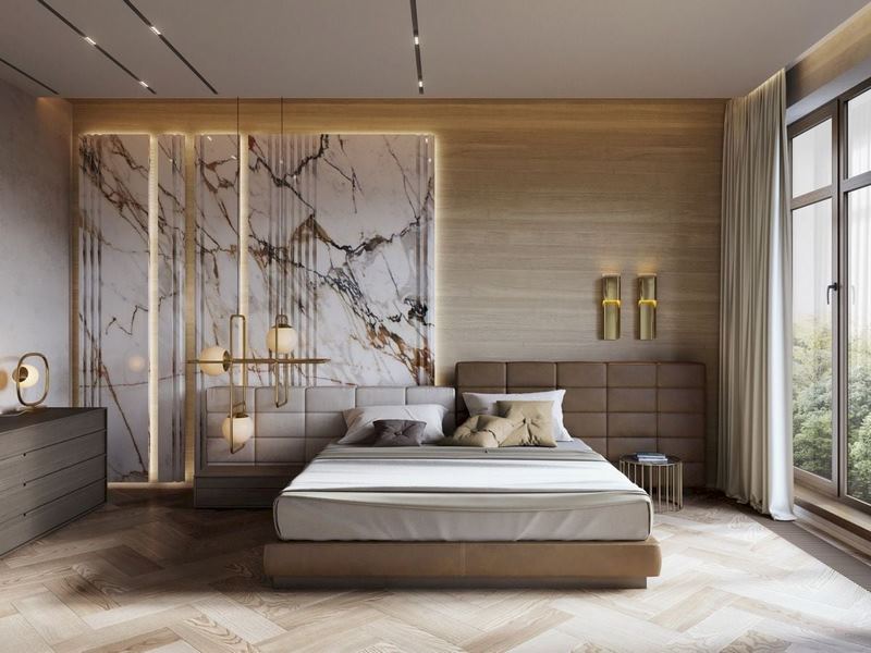 اتاق خواب به سبک مونوکروم 