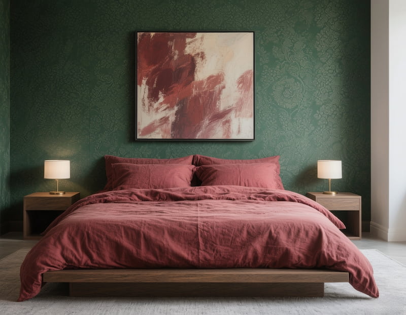 رنگ های مناسب کاغذ دیواری برای یک اتاق خواب شاد و پرانرژی