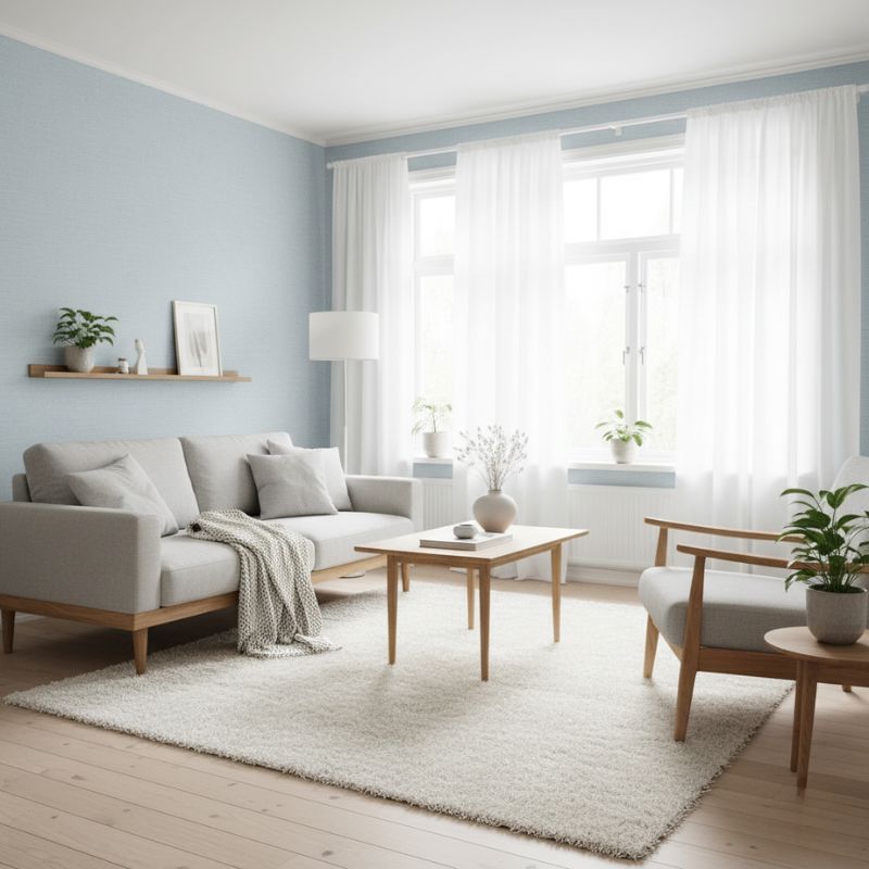 کاغذ دیواری رنگ روشن، سبک اسکاندیناوی