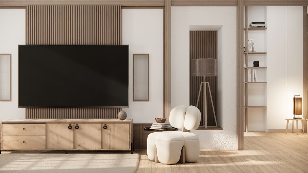 دیوارپوش پشت تلویزیون