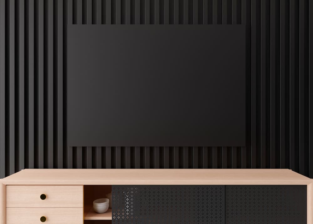 دیوارپوش پشت تلویزیون مشکی