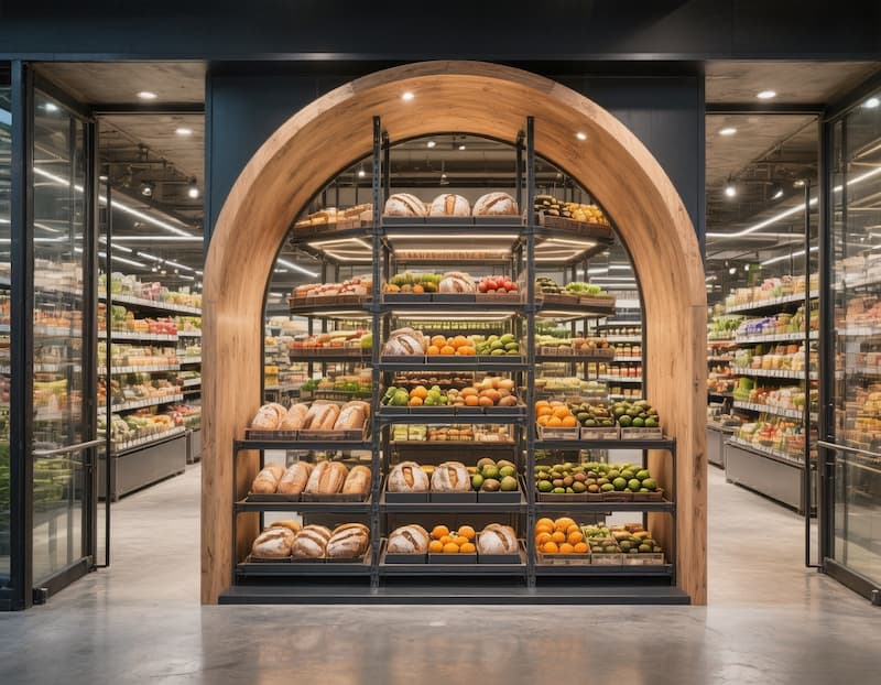 یک ورودی جذاب برای سوپرمارکت خود داشته باشید.