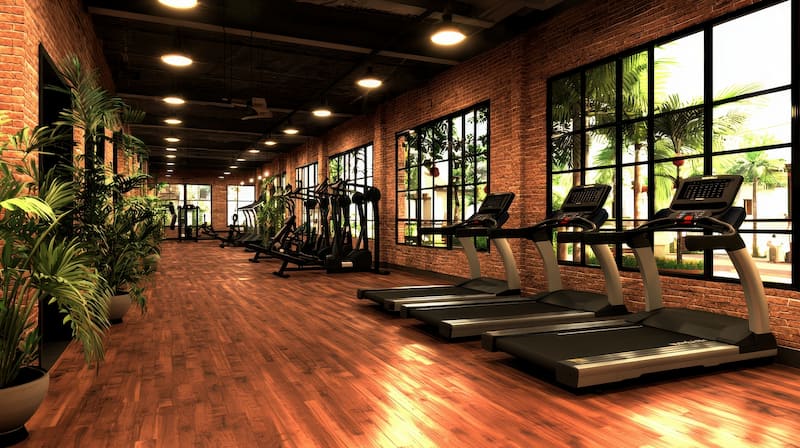 دکوراسیون باشگاه بدنسازی