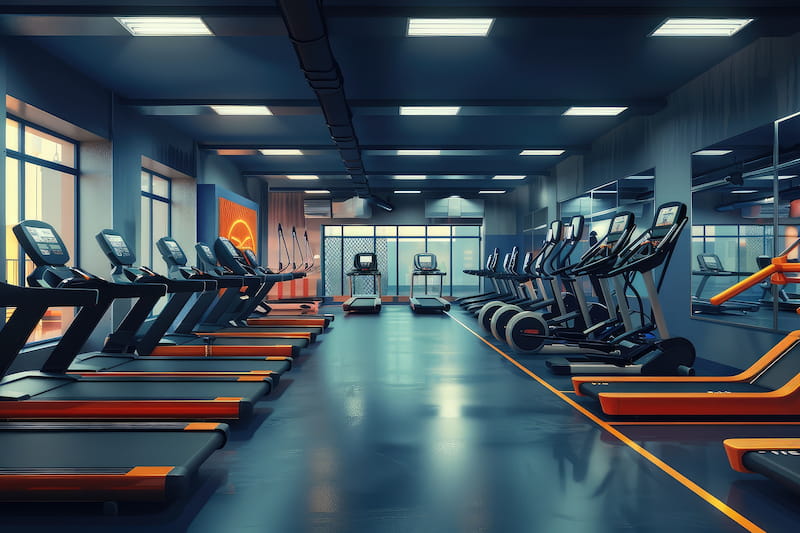 دکوراسیون باشگاه بدنسازی