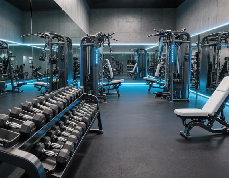 دکوراسیون باشگاه بدنسازی