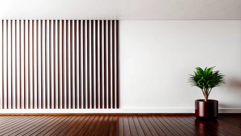 ترکیب دیوارپوش ترمووال و آینه برای بزرگتر نشان دادن خانه