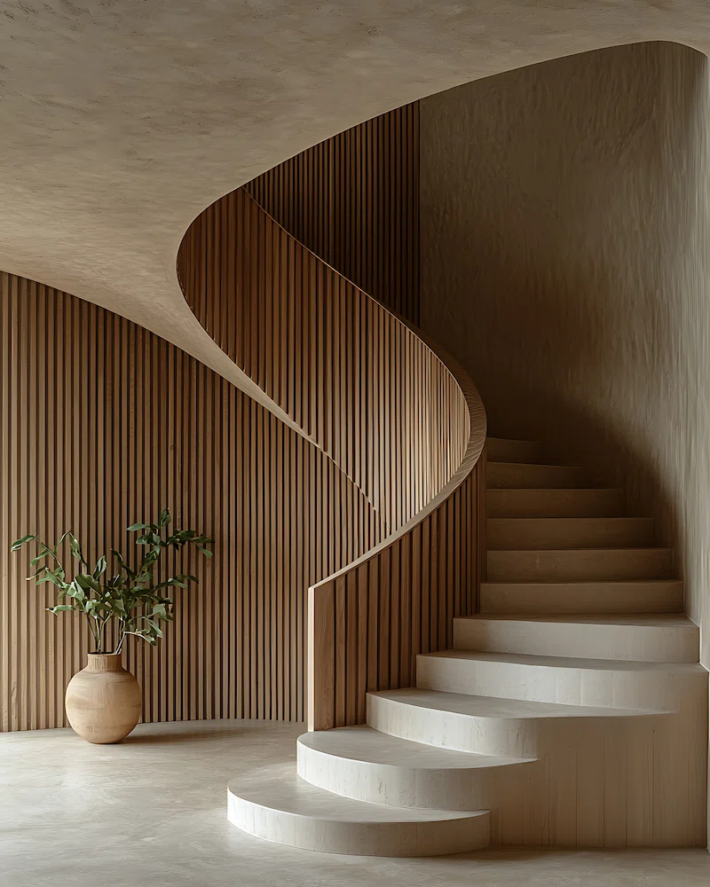 ترکیب دیوارپوش ترمووال و آینه برای بزرگتر نشان دادن خانه